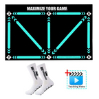 Football Pro Training Mat | Anti-Slip, 2x2m Size & Video Program for Skill Enhancement and Home Training