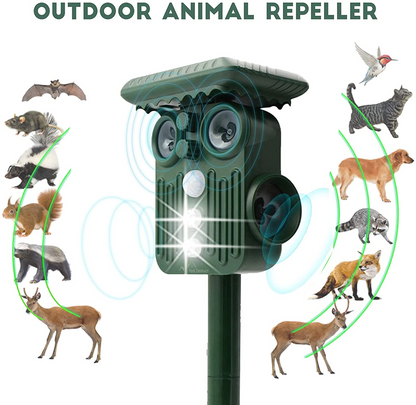 Ultrasonic Solar Deer Repeller | 5 Adjustable Modes. Waterproof & Eco-Friendly for Home Gardens and Yards