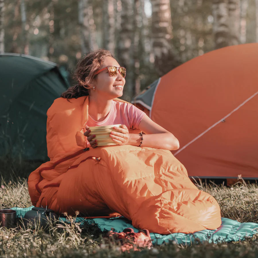 Winter Sleeping Bag – Down Insulated 400T Ripstop Nylon | Extra Warm 30 °C Bag for Cold Weather Camping