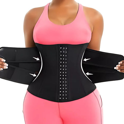 Mens Waist Trainer for Gym & Weight Loss | Triple Compression Fat Burning Sweat Belt | Back Support & Core Trimmer