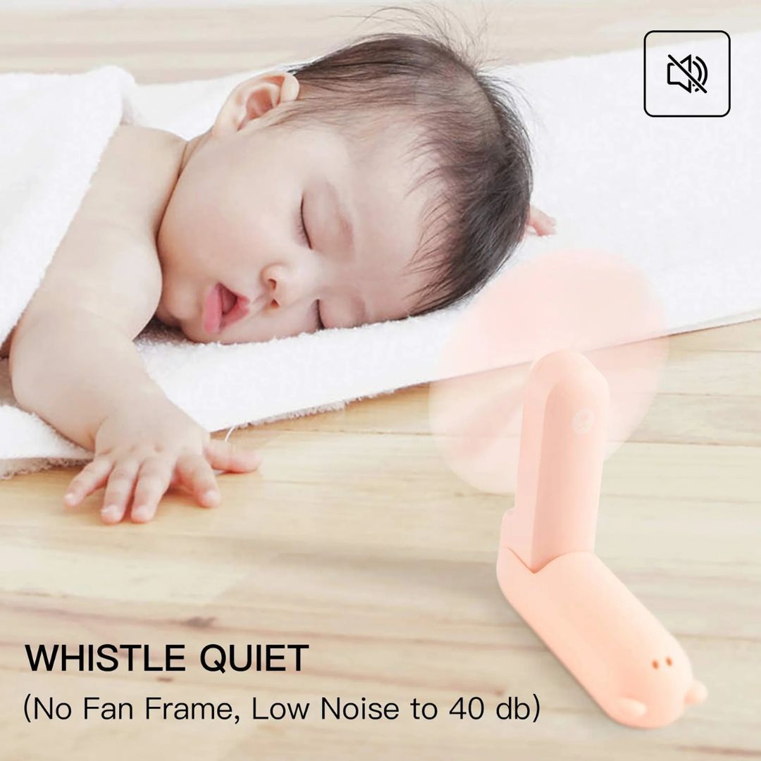 3 In 1 Handheld Mini Fan | USB Rechargeable, Foldable Design & Ideal for Travel, Camping, and Outdoor Activities