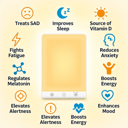SAD Therapy Lamp | Light Therapy for Seasonal Affective Disorder, Mood Enhancement & Energy Boosting