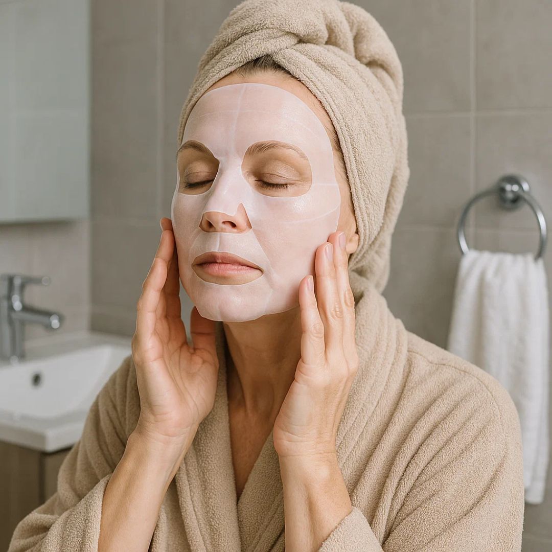 Night Face Mask – Hydrogel Collagen Sheet Mask for Mature Dry Skin & Radiant Shiny Skin