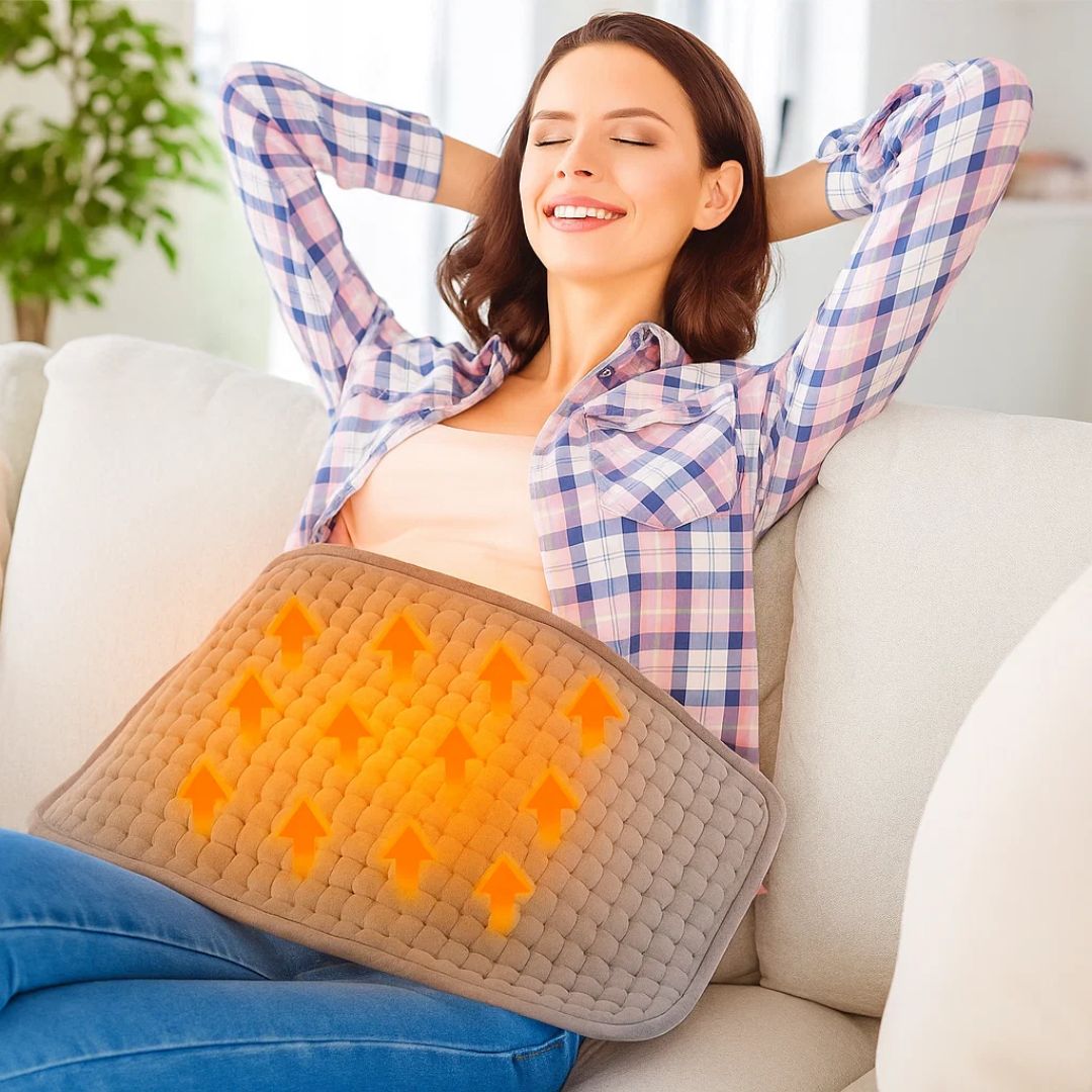 Portable Heated Pads Pad for Back Pain, Muscle and Joint Pain Relief – Adjustable Heat for Cramps and Stress