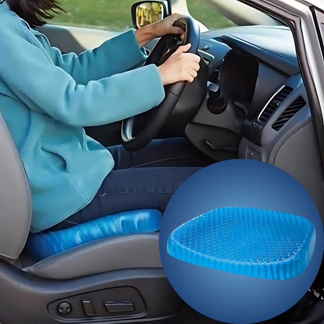 Orthopedic Gel Seat Cushion | Pressure Relief, Tailbone Support & Lower Back Comfort for Office Chair, Car & Wheelchair Use