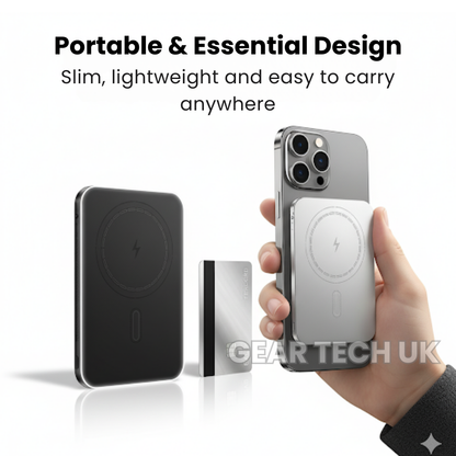 Portable Power Bank 50000mAh Magnetic Wireless Charger – PD 22.5W Fast Charging USB-C Battery Pack for iPhone & Samsung UK