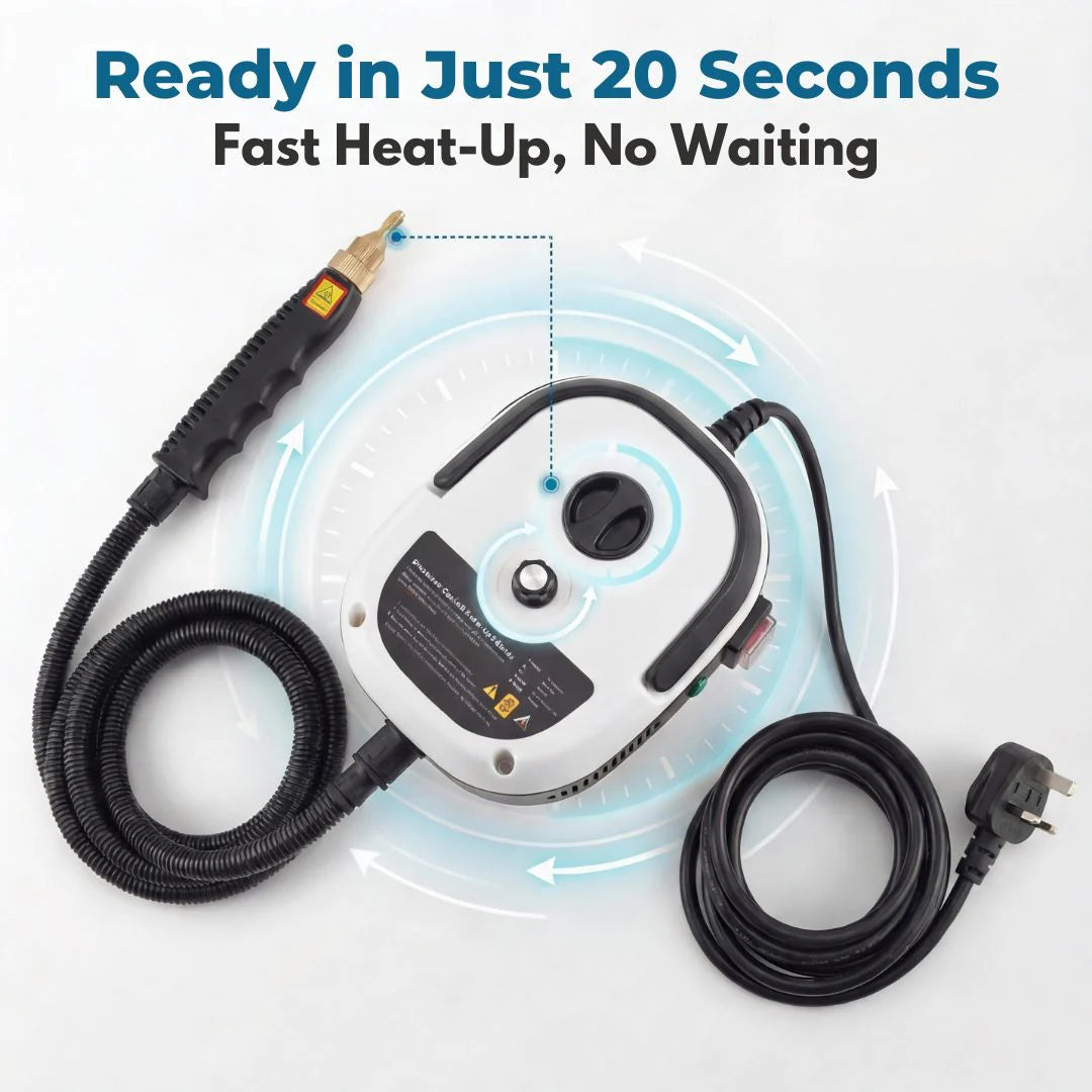 Handheld Steam Cleaner – High Temperature Steam | Portable Cleaning Machine for Grease & Grime Removal