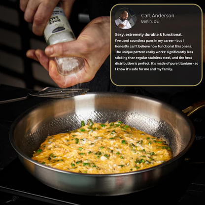 Titanium Frying Pan | Non-Toxic, Naturally Non-Stick & Ideal for Healthy Cooking