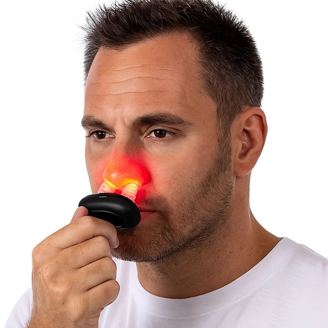 Red Light Nasal Therapy Device - Intranasal LED for Congestion, Hay Fever & Blocked Nose