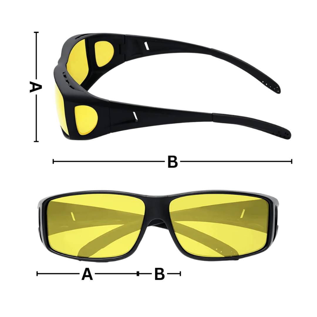 Night Driving Clarity Glasses - Anti-Glare UV Protection Eyewear for Reduced Eye Strain & Enhanced Vision During Nighttime Driving