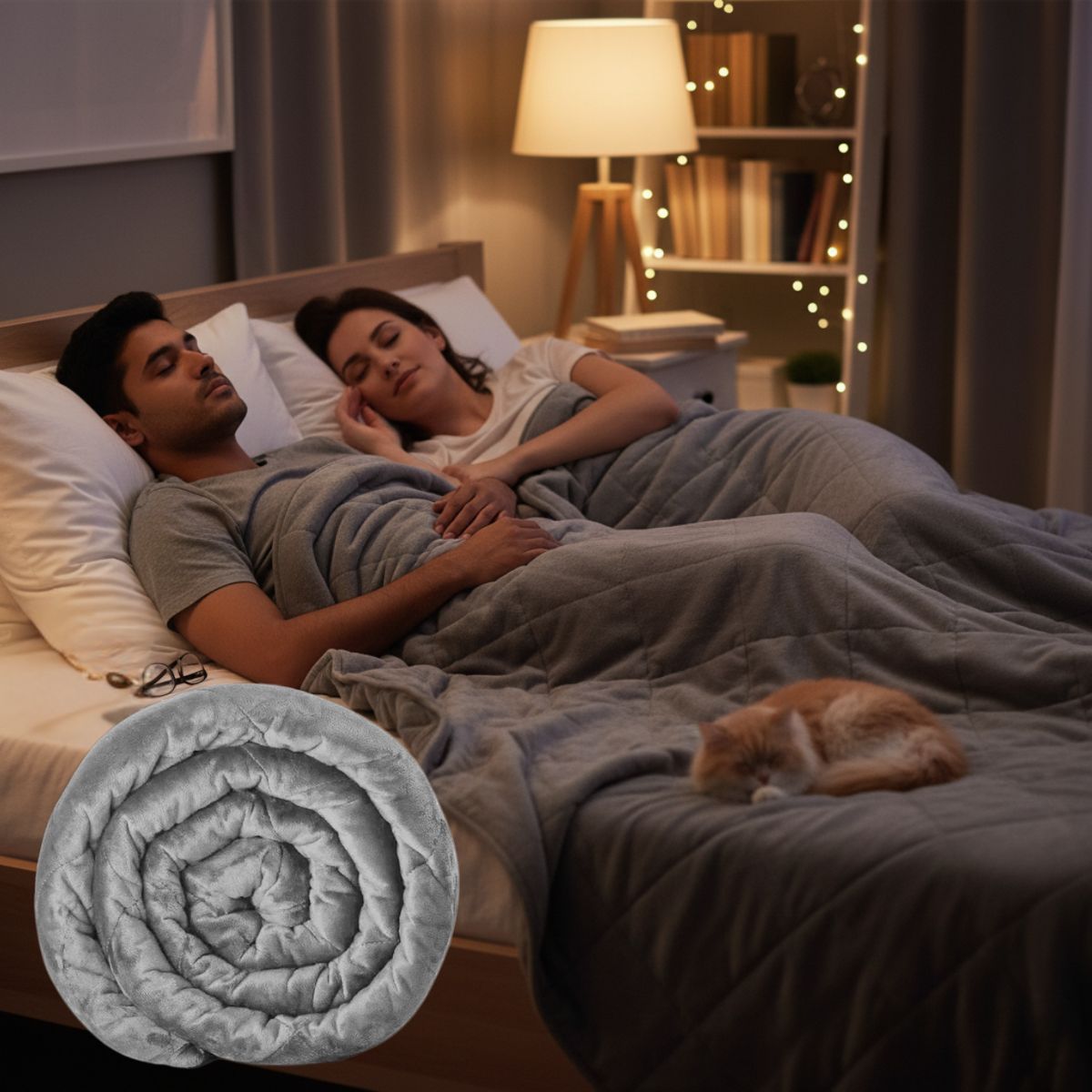 Weighted Blanket | 3-7kg for Adults & Kids, Calming Glass Beads for Relaxation and Comfort