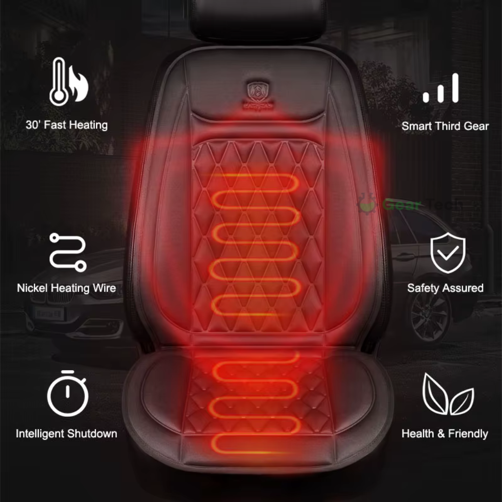 Heated Car Seat Cover | Adjustable Temperature Control 30℃-65℃ for Cars, Trucks & Home Use