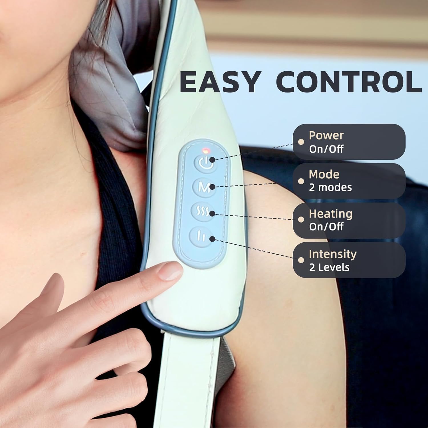 Heated Massage Chair with Back & Neck Cushion – Shiatsu Massage for Total Comfort