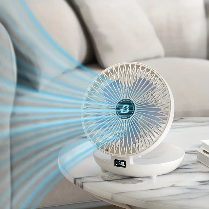 Portable Wall Fan | Multifunctional, USB Rechargeable & Whisper Quiet for Home, Office & Outdoor Use