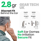 Rechargeable Bluetooth Hearing Aids | Noise Cancelling BTE Hearing Aid for Seniors & Elderly – Comfortable & Discreet