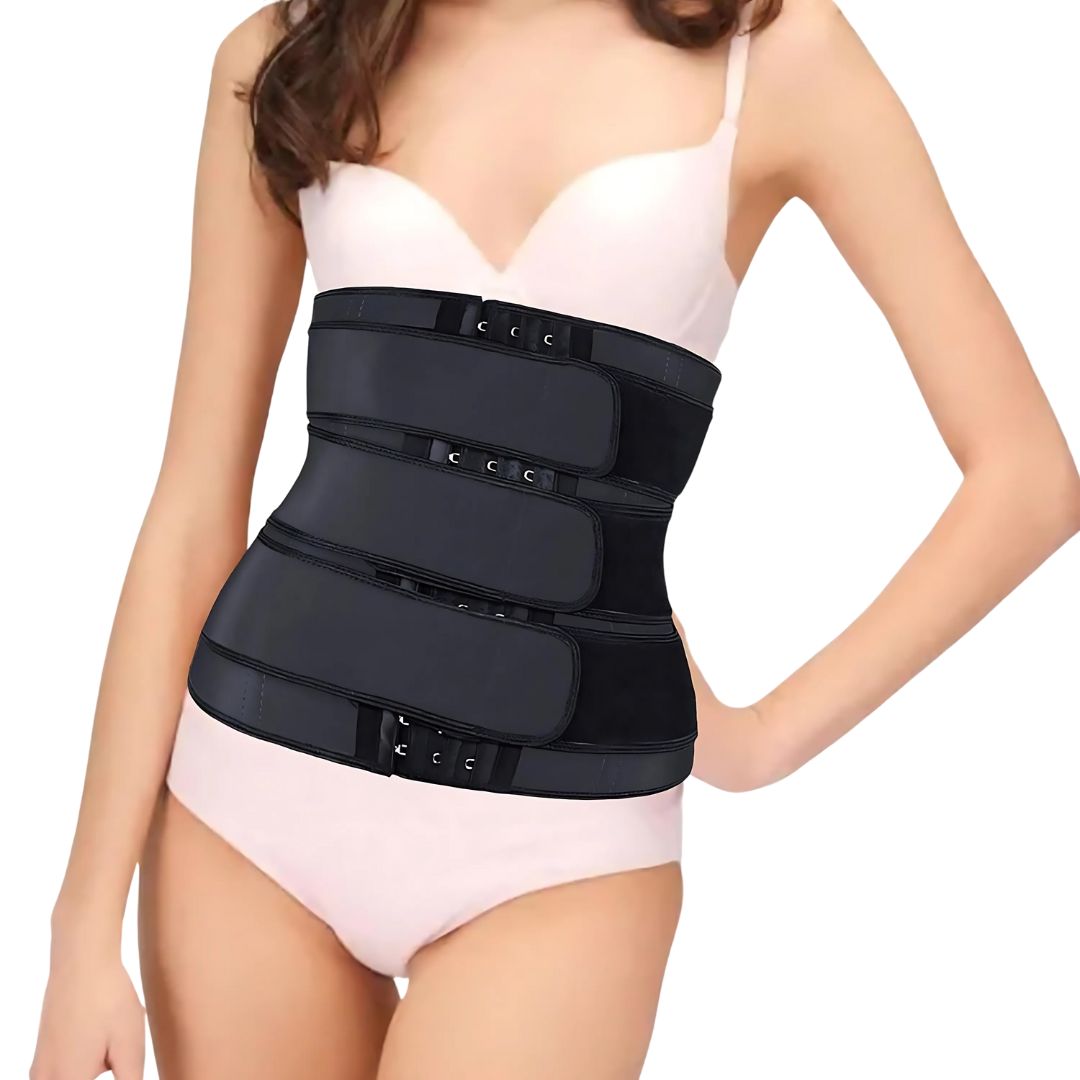 Mens Waist Trainer for Gym & Weight Loss | Triple Compression Fat Burning Sweat Belt | Back Support & Core Trimmer