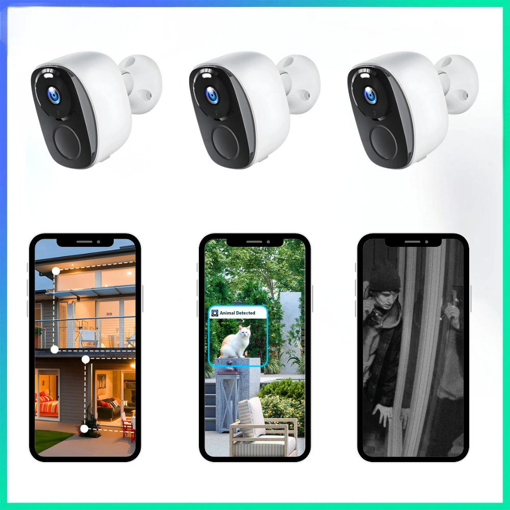 Wireless Mini Security Camera for Home | Small 1080P Indoor Security Camera – Works Without WiFi or Subscription