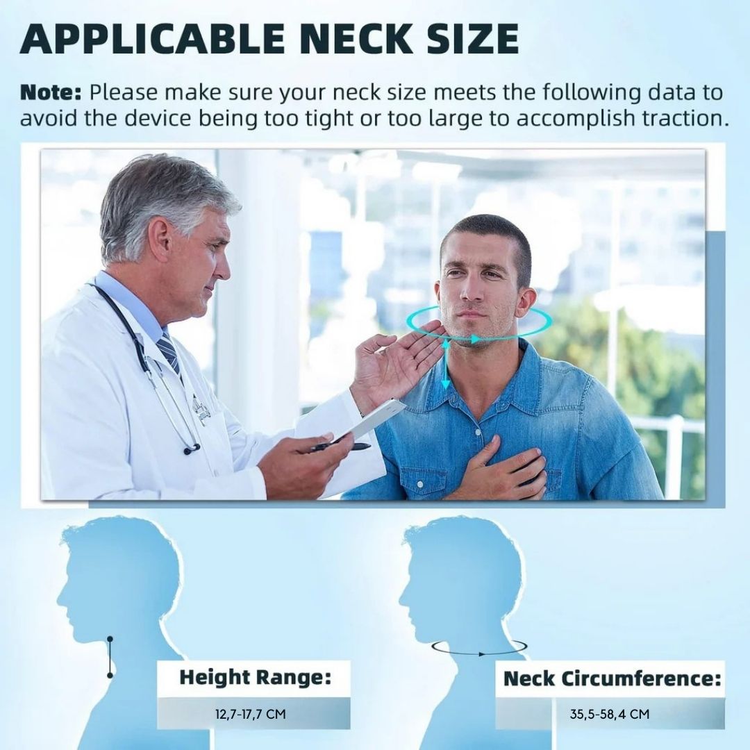 Neck Stretcher for Pain Relief - Adjustable Cervical Traction Device Ideal for Neck Tension and Discomfort