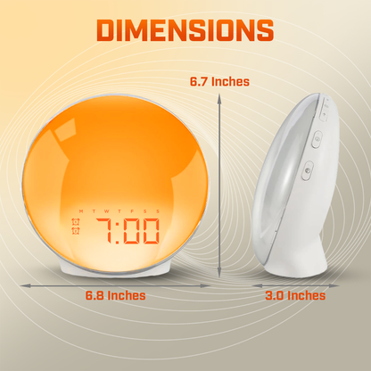 Wake-Up Sun Lamp Alarm Clock | Gradual Sunrise Glow & Customizable Sounds for Gentle Mornings
