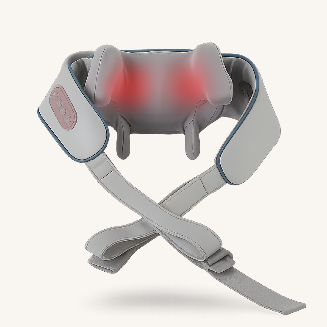 Neck, Back & Shoulder Massager with Heat | Cordless & Rechargeable Deep Kneading | Hands-Free Design