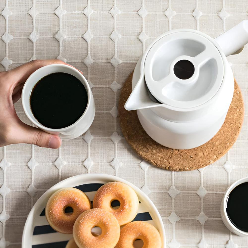 Large Tea Pot - Insulated Carafe with Wooden Handle