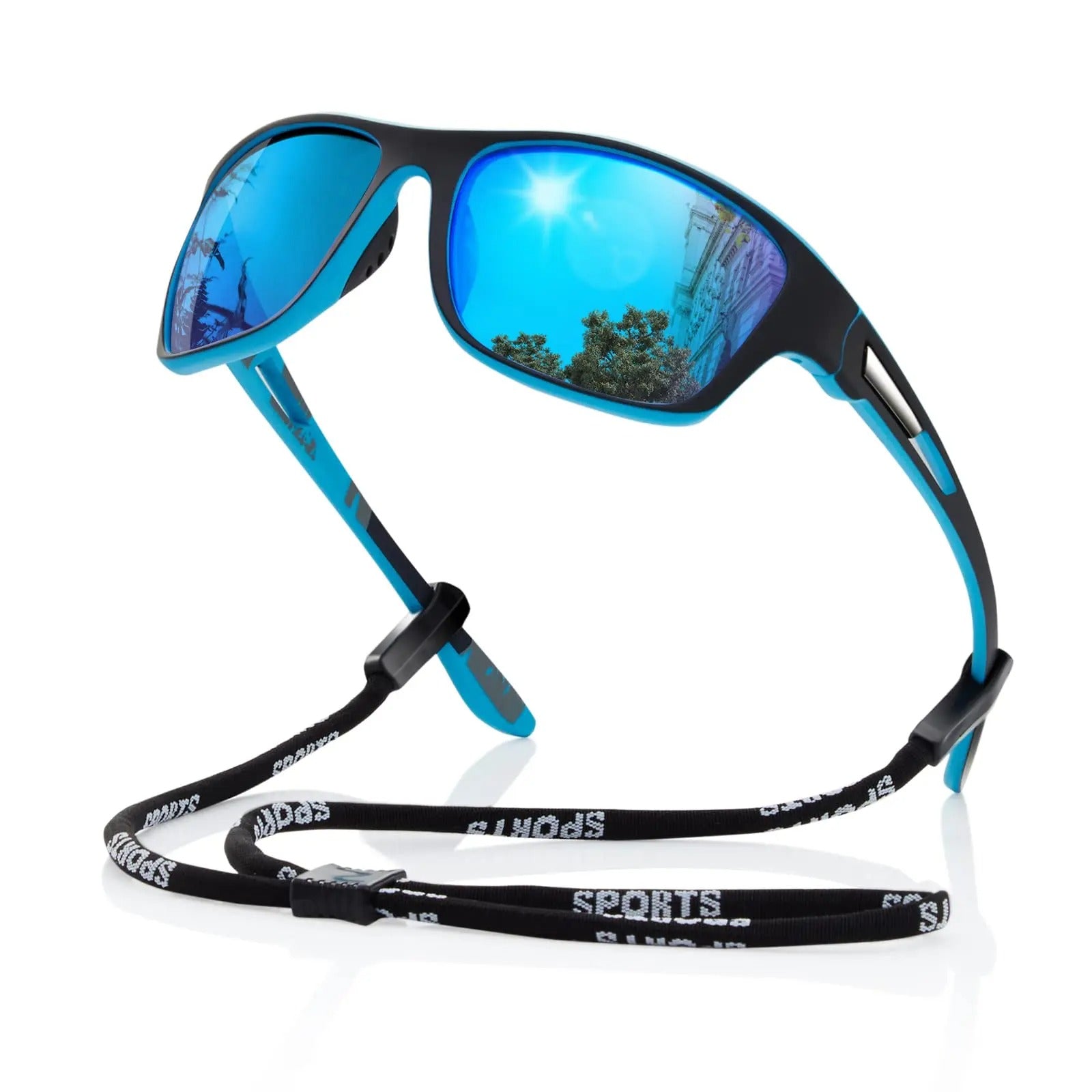 Mens Polarised Sports Sunglasses UK – UV400 Wrap Around Sunglasses for Cycling, Running & Outdoor Activities | Lightweight & Glare Protection