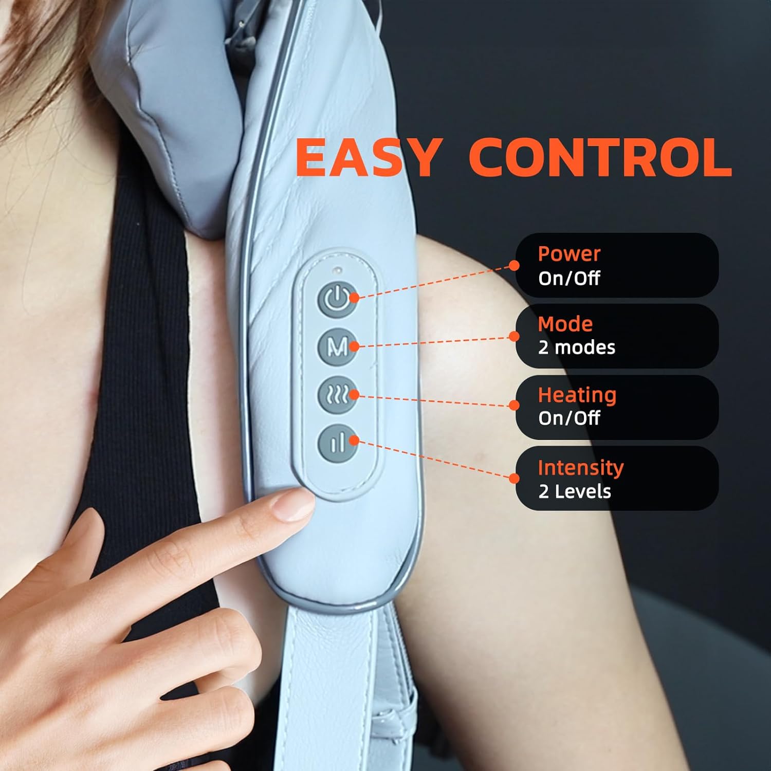 Heated Massage Chair with Back & Neck Cushion – Shiatsu Massage for Total Comfort