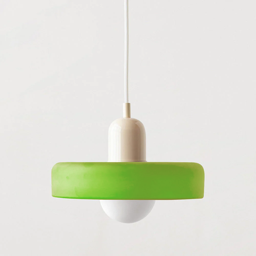 Colored Glass Bauhaus Pendant Light Fixture for Modern Home Decor & Dining Spaces