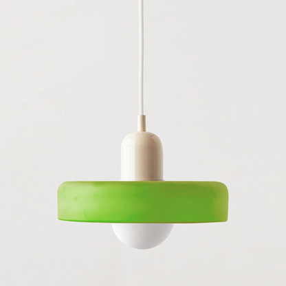 Colored Glass Bauhaus Pendant Light Fixture for Modern Home Decor & Dining Spaces