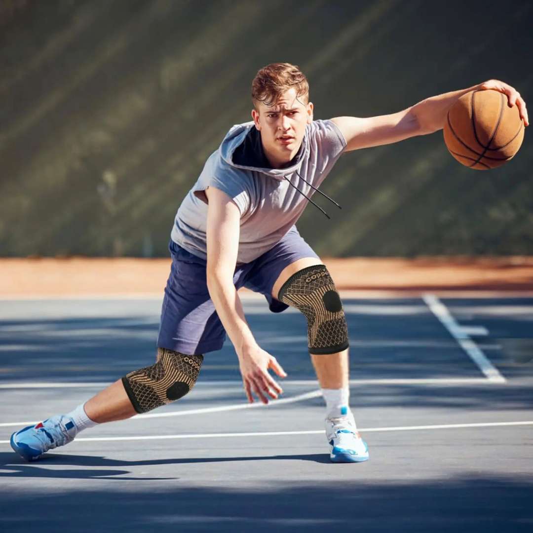 Copper Knee Support & Straps for Running – Compression Sleeve for Pain Relief, Stability & Mobility