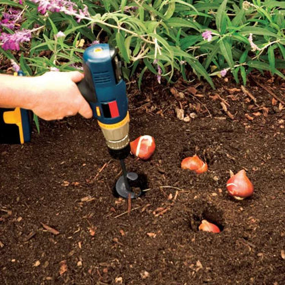 SoilBuster Garden Auger Drill Bit - 3-Inch Heavy-Duty Spiral Tool for Planting Bulbs, Flowers, and Vegetables