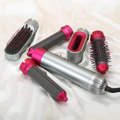 5-in-1 Hair Styler | Auto Curler, Blow Dryer & Flat Brush for All Hair Types at Home