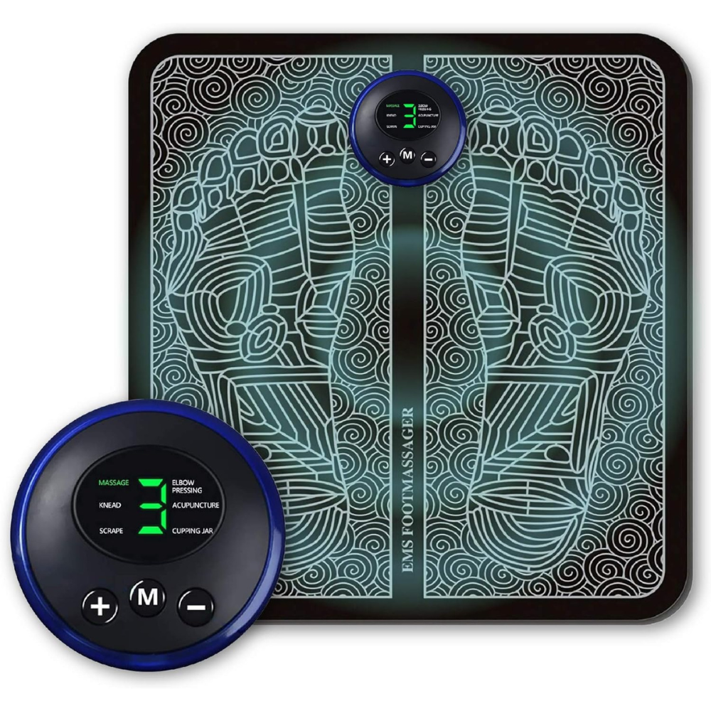 Foot Massager for Circulation – EMS Electric Foot Massage Pad for Plantar Fasciitis, Blood Flow & Leg Recovery