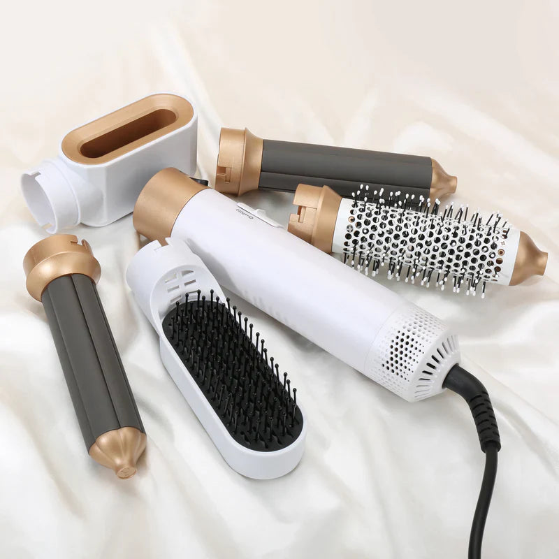 5-in-1 Hair Styler | Auto Curler, Blow Dryer & Flat Brush for All Hair Types at Home