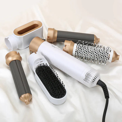 5-in-1 Hair Styler | Auto Curler, Blow Dryer & Flat Brush for All Hair Types at Home