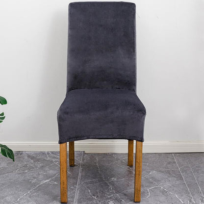 Stretch Velvet XL Size Dining Chair Covers x4 | Soft. Stretchable & Non-Slip for Home Dining Room Decoration