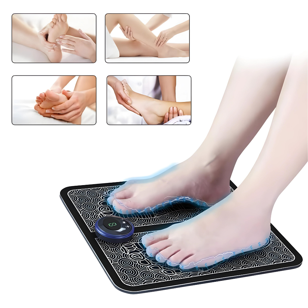 Foot Massager for Circulation – EMS Electric Foot Massage Pad for Plantar Fasciitis, Blood Flow & Leg Recovery