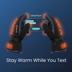 Heated Winter Mittens – Waterproof Rechargeable Hand Warmer Gloves for Outdoor Winter Use, Golf & Ski