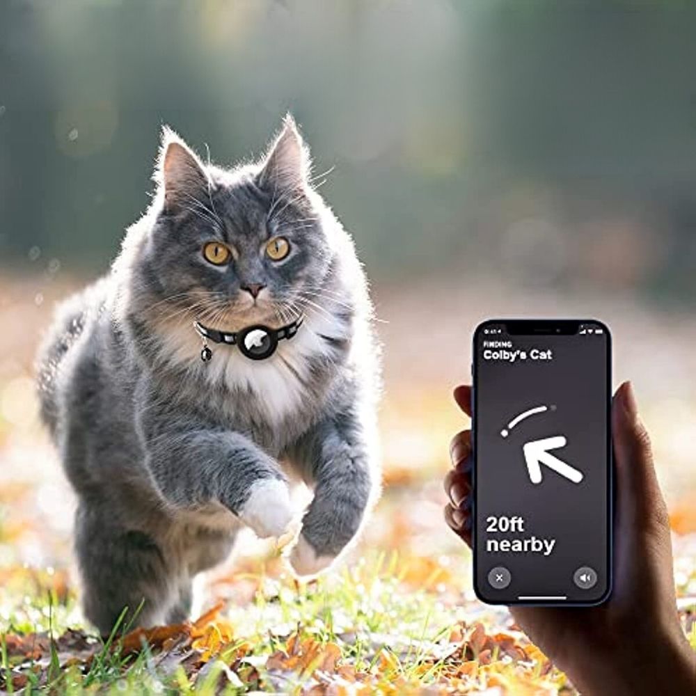 Cat GPS Tracker Collar | Quick Release Closure, Reflective Design & Durable for Outdoor Safety Adventures