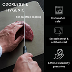 Medical Grade Titanium Cutting Board | Durable, Non-porous Surface for Safe Food Preparation & Kitchen Use