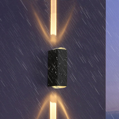 LED Waterproof Outdoor Wall Sconce | Modern Rectangular Design. Energy-Efficient 600-1000 Lumens for Patios & Gardens