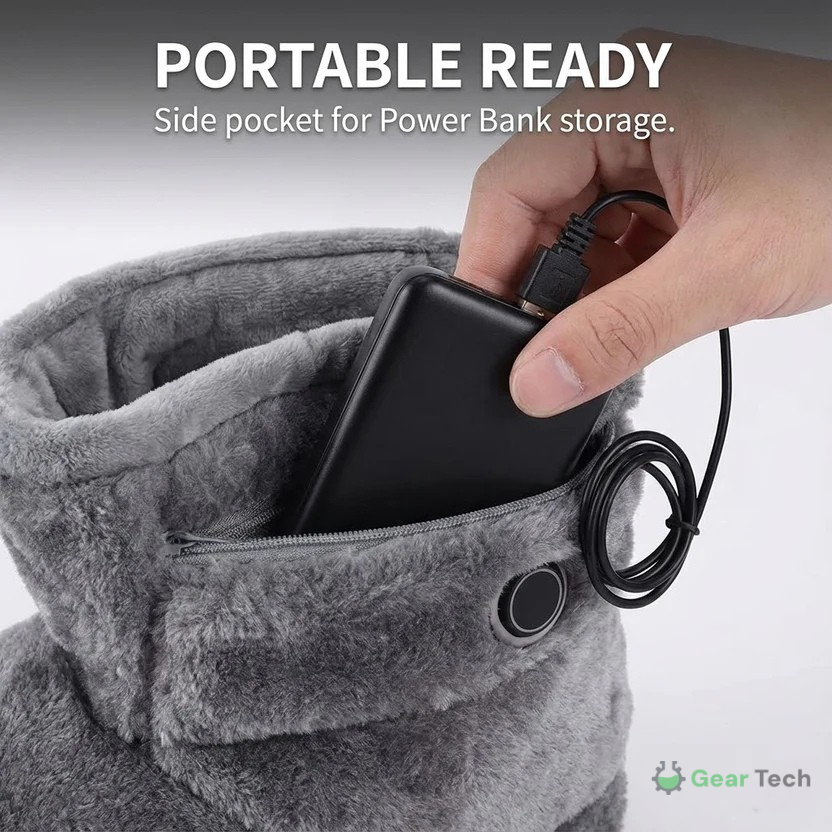 Rechargeable USB Heated Slippers UK - Electric Warming Slipper Boots for Men & Women