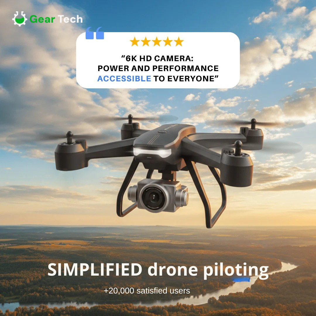6K HD Professional Drone For Videography With Remote Control