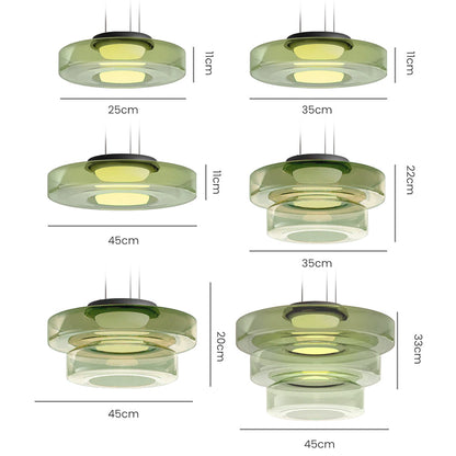 Bauhaus Style Glass Pendant Light Fixture for Kitchen Island & Dining Room