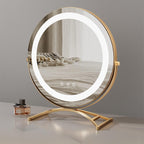 Dimmable LED Makeup Mirror | 360° Rotation. Touch Control & 3 Light Modes for Perfect Makeup Application