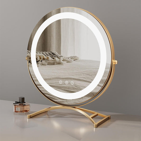Dimmable LED Makeup Mirror | 360° Rotation. Touch Control & 3 Light Modes for Perfect Makeup Application
