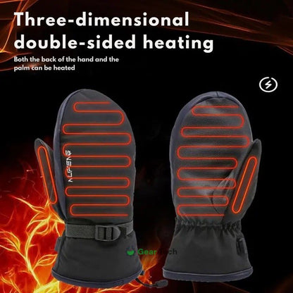 Electric Heating Hand Warmer Gloves | Dual-Sided Heating, Waterproof & USB Rechargeable for Skiing, Hiking, Mitten & Daily Use