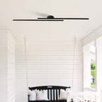 Modern Aluminium Semi Flush Mount LED Ceiling Light | Minimalist Design for Living Room. Bedroom & Hallway