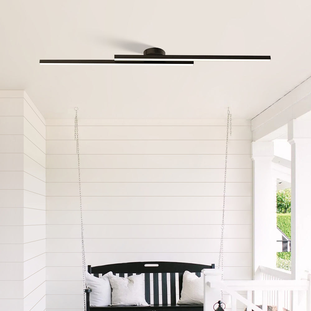 Modern Aluminium Semi Flush Mount LED Ceiling Light | Minimalist Design for Living Room. Bedroom & Hallway