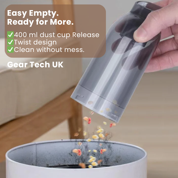 Handheld Car Vacuum Cleaner - Powerful and Compact Car Vac for Quick Cleaning